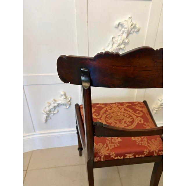 Antique Regency Carved Rosewood Dining Chairs, 1830, Set of 6 For Sale - Image 4 of 14