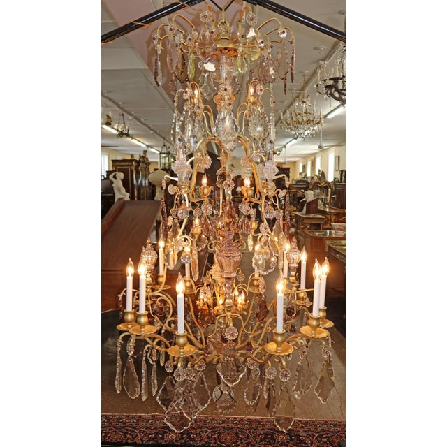 Late 19th Century 19th Century Palatial French Louis XV Style Chandelier Attributed to Baccarat For Sale - Image 5 of 17