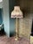 Mid-Century Neoclassical Brass Floor Lamp with Lion's Feet and Leather Shade, 1950s-1960s For Sale - Image 4 of 11