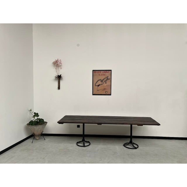 Wood Large Wooden Table with Industrial Spirit, 1950s For Sale - Image 7 of 18