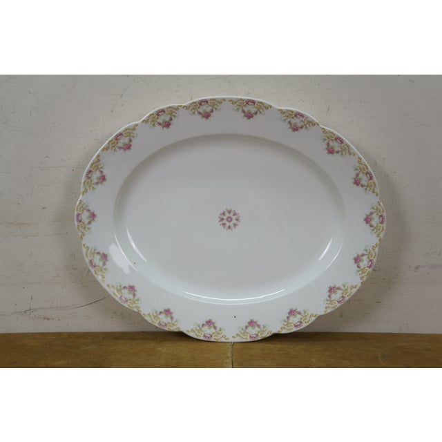 Mid 20th Century 89pc Antique French Limoges T&v Tressemaines Vogt Pink Rose Dinnerware Set For Sale - Image 17 of 17
