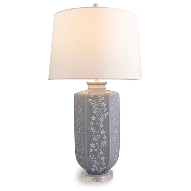 2020s Williamsburg for Port 68 Floral Vine Lamp, Stone For Sale - Image 5 of 5
