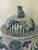 Ceramic Pair Monumental Blue & White Chinese Porcelain Covered Dragon Temple Jars With Foo Dog Finials, 23” H For Sale - Image 7 of 12