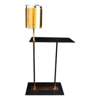 Modernist Copper Ashtray with Shelf, 1960s For Sale