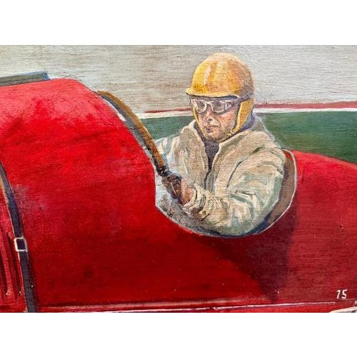 Race Car Driver, Oil on Canvas For Sale - Image 4 of 13