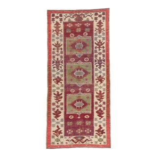 Vintage Turkish Oushak Rug, 05'04 X 11'04 For Sale