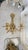 Vintage Chinese Lacquered Brass Lyre-Form Double-Arm Candle Wall Sconce For Sale - Image 12 of 18
