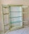 Wood Vintage C. 1940s Italian Florentine Hand-Decorated Celadon China Cabinet With Gold Floral Detail & Chicken Wire Doors For Sale - Image 7 of 13