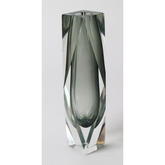 1960s Smoky Grey Murano Glass Vase attributed to Flavio Poli for A. Mandruzzato, 1960s For Sale - Image 5 of 10