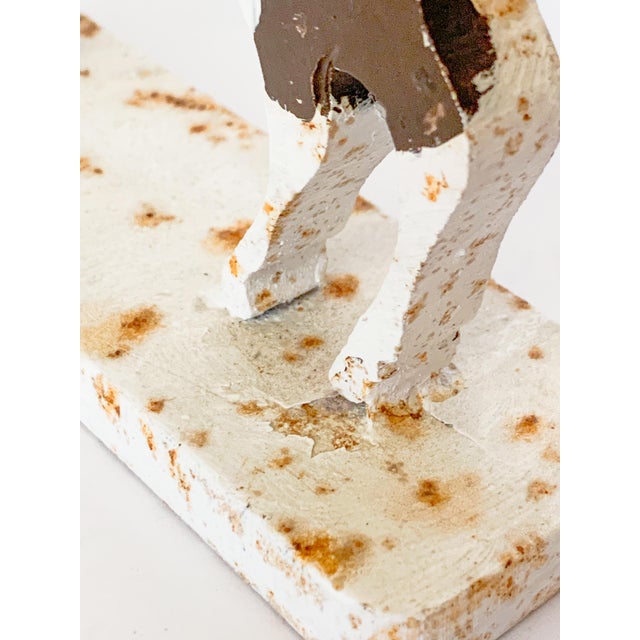 Vintage Folk Art Cast Iron Horse Door Stopper Object For Sale In Dallas - Image 6 of 11