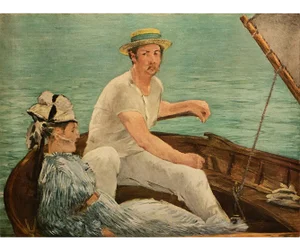 1953 After Edouard Manet "Boating at Argenteuil" First Edition Full-Color Print