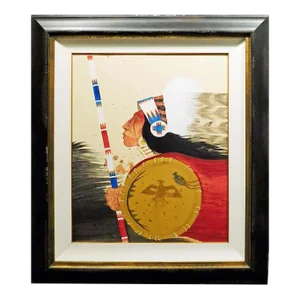 Rance Hood Original Portrait Oil Painting, Framed