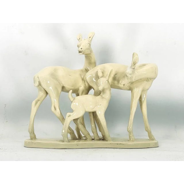 Italian Artist, Deer Family Sculpture, Ceramic, 1950s For Sale - Image 10 of 12