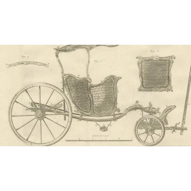 French Rococo Berlin & Diable Carriage Engravings, 1771, Set of 2 For Sale - Image 10 of 13