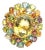 Bochic “Orient” Vintage Amethyst, Lemon Quartz & Citrine Ring - 18K Gold & Silver For Sale