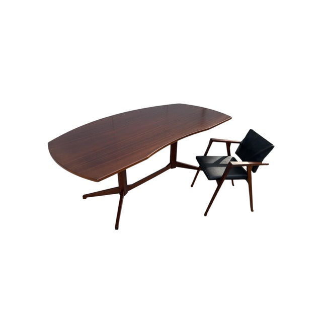 Black Model Tl22 Desk and Armchair by Franco Albini for Poggi, 1958, Set of 2 For Sale - Image 8 of 8