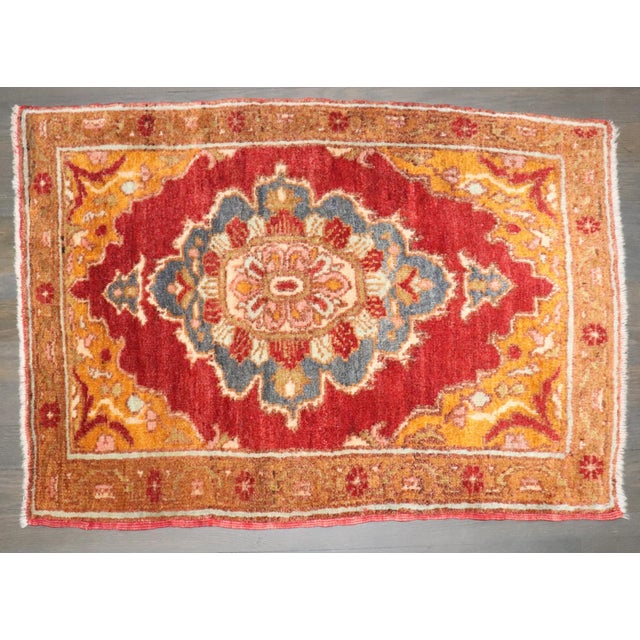 an early 20th century bright color turkish sivas small rug