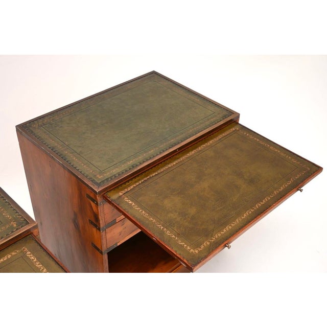 Antique Yew Wood Bedside Tables, 1930, Set of 2 For Sale - Image 6 of 11