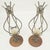 Brass Pair of Onion Shape Turned Solid Walnut Bases Brass Harps Table Lamps MINT! For Sale - Image 8 of 13
