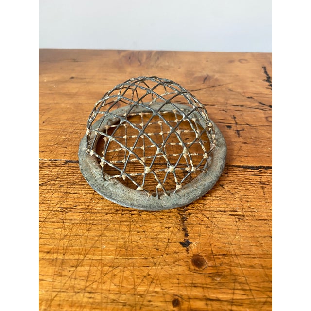 Mid 20th Century Vintage Lead Cage Style Flower Frogs, Set of 2 For Sale - Image 5 of 9