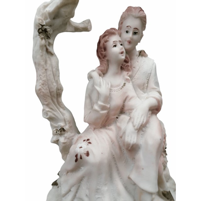 Innamorati Statuette with Wooden Base from Capodimonte For Sale - Image 5 of 7