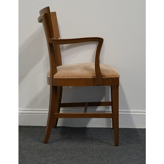 Wood High End Vintage Maple MCM Mid Century Modern Inspired Contemporary Dining Arm Chair For Sale - Image 7 of 9