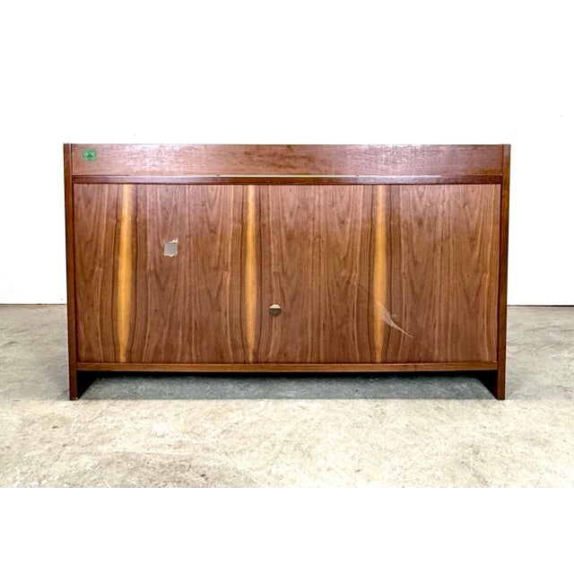 Mid Century Danish Modern Walnut Media / Stereo Cabinet / Credenza For Sale - Image 12 of 12