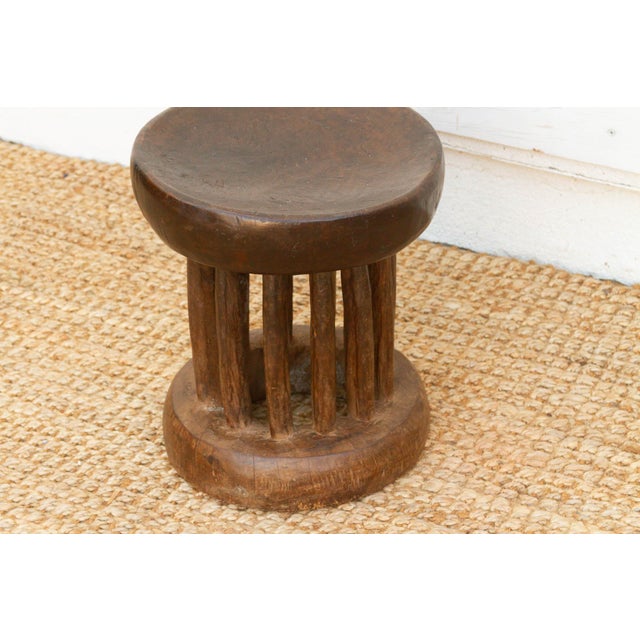Contemporary Antique Ethiopian Harari Round Stool For Sale - Image 3 of 7