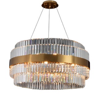 Collection Minerva Chandelier in Metal and Crystal by Jago For Sale