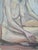 Peach Vintage Original Impressionist Nude Painting on Canvas For Sale - Image 8 of 14