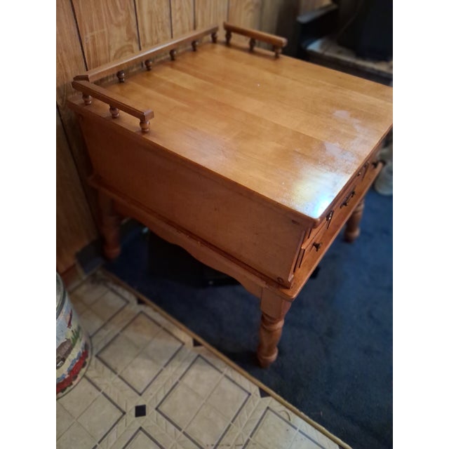 Wood 1950s Eairly American Walnut End Tables For Sale - Image 7 of 7