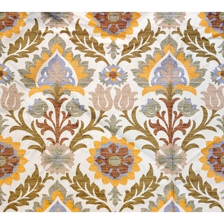 Waverly "Santa Maria" Pebble Floral Suzani Cotton Fabric- 5 Yards For Sale
