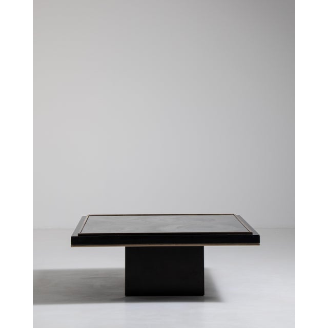 Wood Signed Églomisé Glass-Top Coffee Table, Antique, Italy, Mid 20th Century For Sale - Image 7 of 16