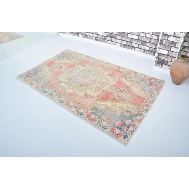 Handmade Floor Oushak Area Rug For Sale - Image 5 of 10