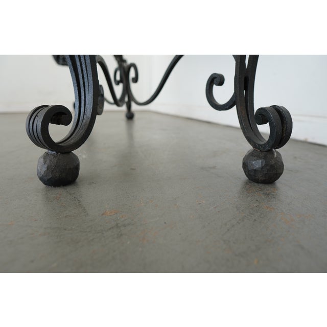 Vintage Iron & Marble Console Table For Sale - Image 17 of 17