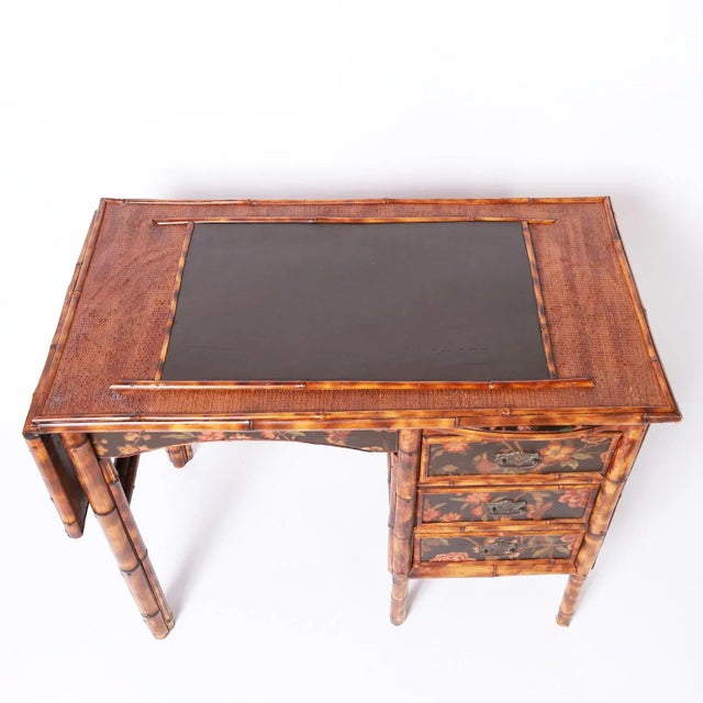 Victorian English Bamboo Desk or Writing Table For Sale - Image 3 of 10