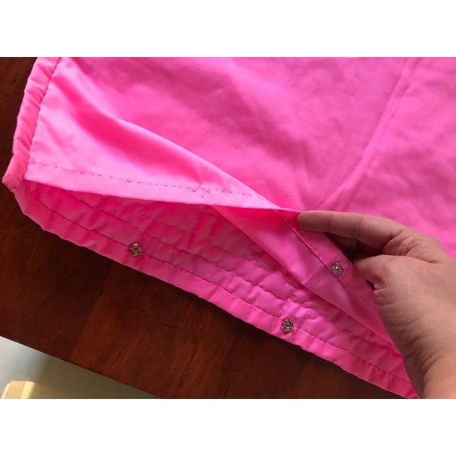 Mid 20th Century Vintage Hot Pink and White Hand Sewn Quilt Pillow Case For Sale - Image 5 of 6