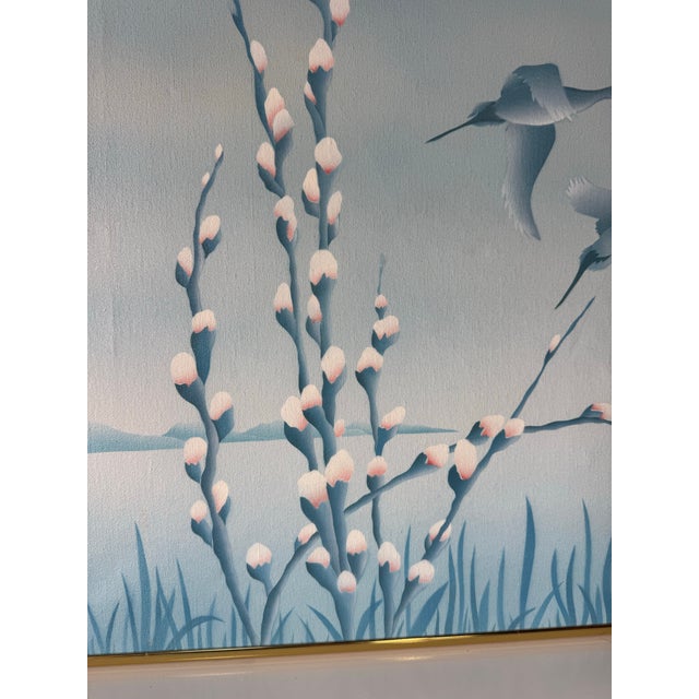 1980s 1980’s Vintage Tropical Night Life Oil on Canvas Paintings – A Pair – Signed For Sale - Image 5 of 12