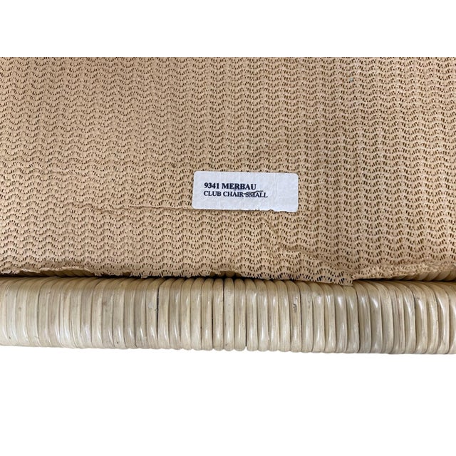 Donghia Merbau Rattan Club Chairs by John Hutton, Pair For Sale In Chicago - Image 6 of 6