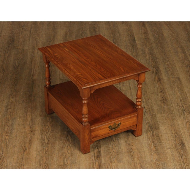 High Quality American Made Solid Oak Wood End Table Produced By Pennsylvania House. Constructed With A Rectangular Top...
