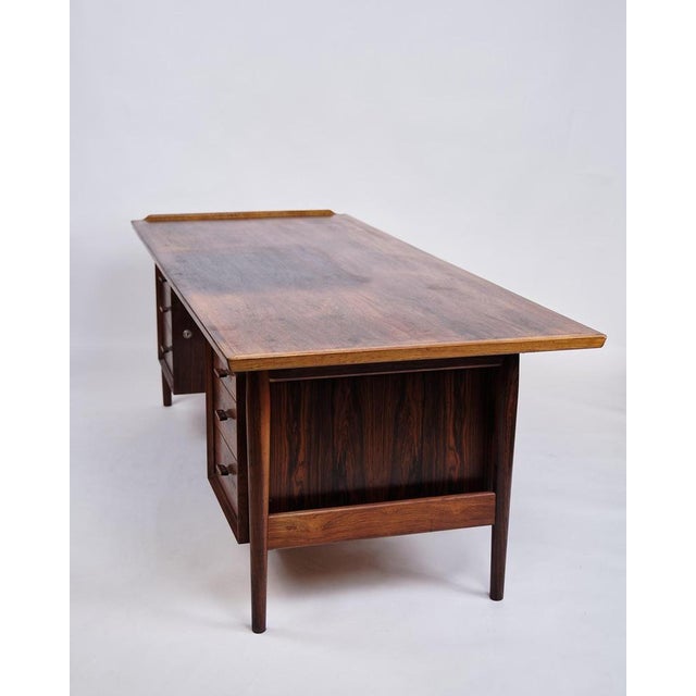 Large freestanding desk, model 206, designed by arne vodder and produced by sibast møbler in the 1960s. The table is made...