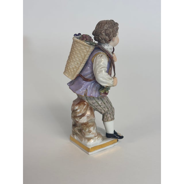 Meissen Porcelain Meissen Figurine of Young Boy For Sale - Image 4 of 10