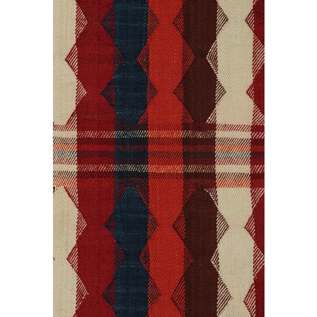 1950s Vintage Persian Kilim Runner With Stripes and Geometric Patterns by Rug & Kilim For Sale In New York - Image 6 of 8
