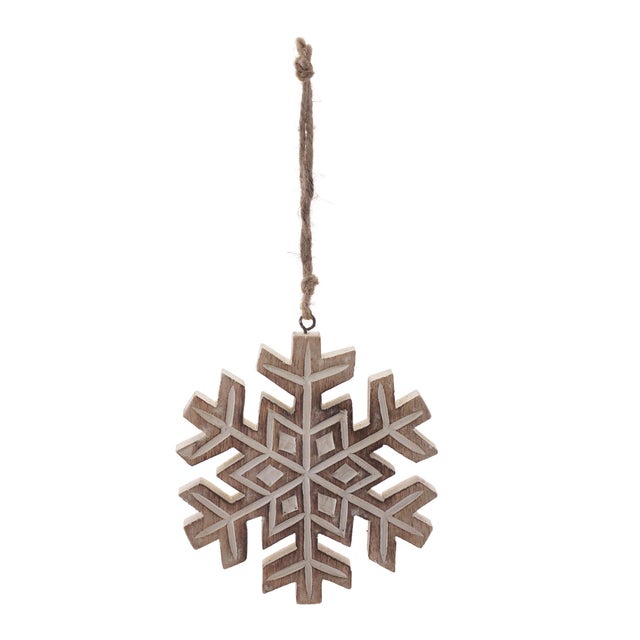 Celebrate the magic of winter with this Wooden Snowflake Ornament Set. Featuring six intricately designed snowflakes, each...