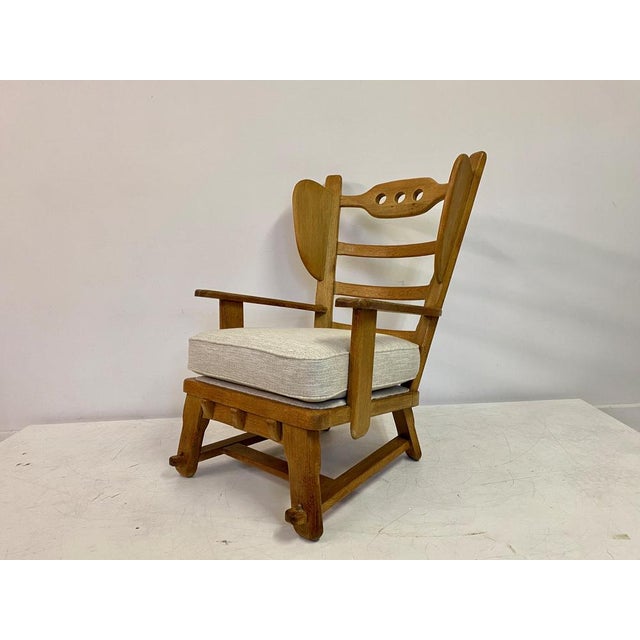 Dutch Brutalist Armchair in Oak, 1960s For Sale - Image 12 of 17