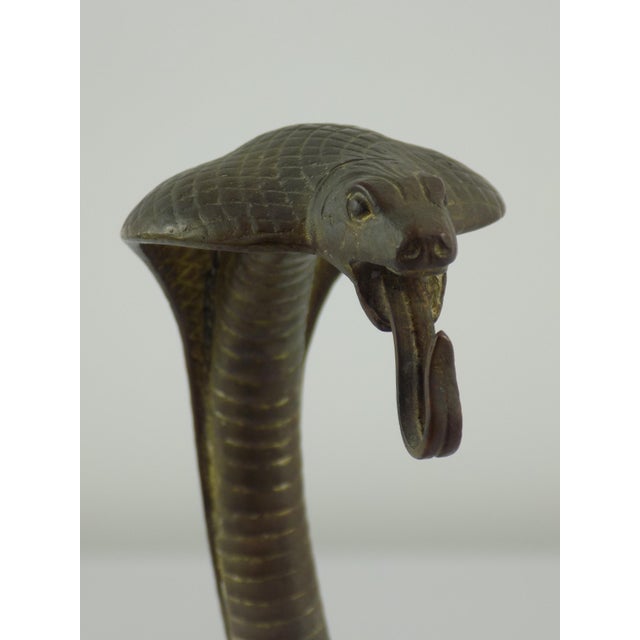 Art Deco Bronze Cobra Pocket Watch Holder by Edgar Brandt, France, 1920 For Sale - Image 6 of 9