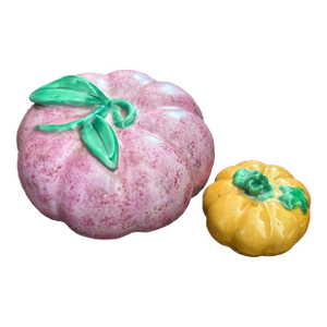 1950's Porcelain Melons Chinese Altar Fruit Gumps-Set of 2