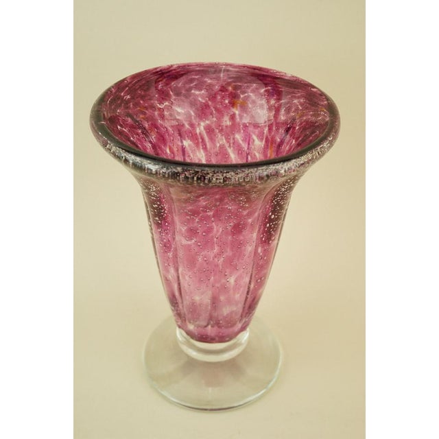 Pink Vintage Murano Submerged Bubble Glass Vase by Ignoto, 1970s For Sale - Image 8 of 18