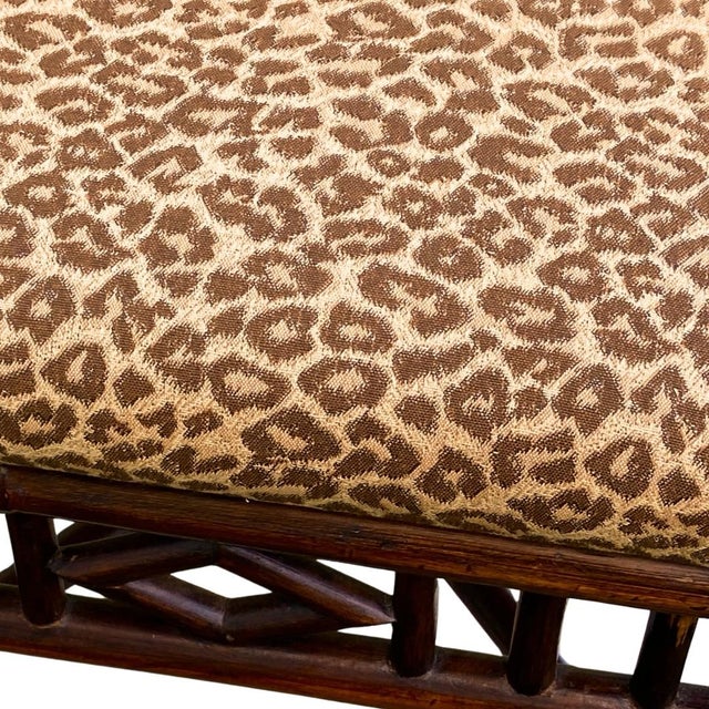1980s Vintage Tommy Bahama Chinese Chippendale Bamboo Side Chair, Reupholstered in Kravet “Wild Thing” For Sale - Image 5 of 7