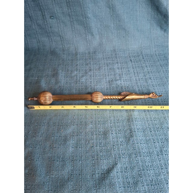 For your consideration is an authentic, heavy-cast 19th-century Continental European solid brass Torah pointer (Yad)....